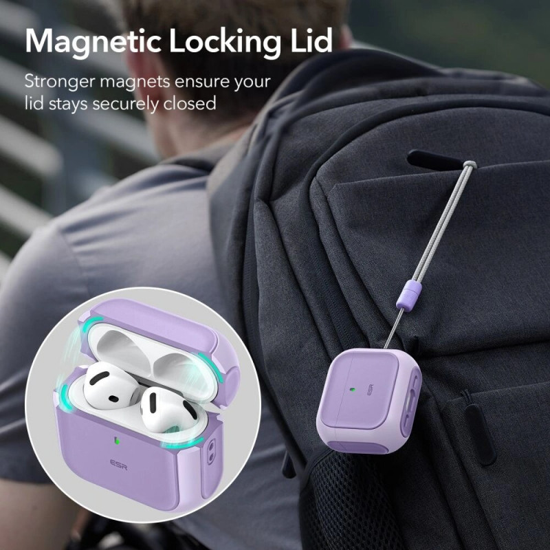ESR Orbit HaloLock MagSafe-hoesje voor Apple AirPods 4, paars