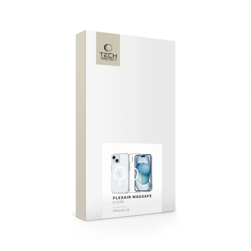 Tech-Protect FlexAir MagSafe THP3578 hoesje voor Apple iPhone 15, transparant