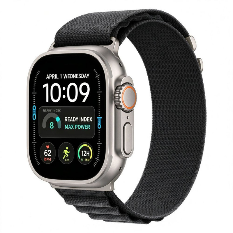 Tech-Protect Nylon Pro Apple Watch 8 / 9 / 10 / 11 / 12 / SE / Ultra 44/45/46/49 mm horlogeband, zwart