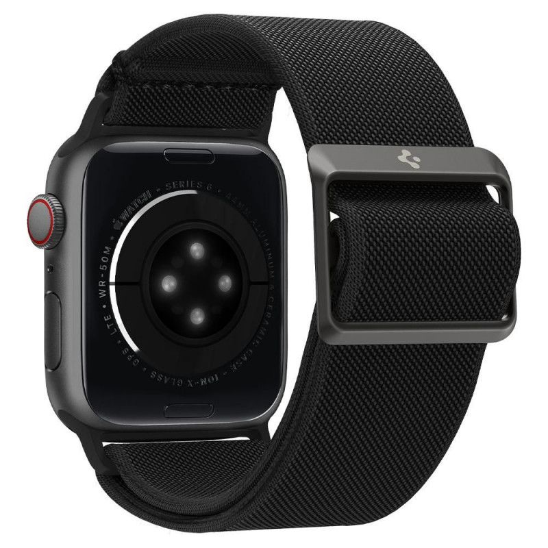 Spigen Fit Lite Band voor Apple Watch 4/5/6/7/SE/8/9/Ultra 44/45/49 mm, zwart