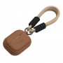 Tech-Protect Siliconen touwcase voor Apple AirPods Pro 1 / 2, chocoladebruin