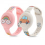 Tech-Protect Smooth Band voor kinderen polsband voor Apple AirTag 1 / 2, kleurrijk (2 stuks)