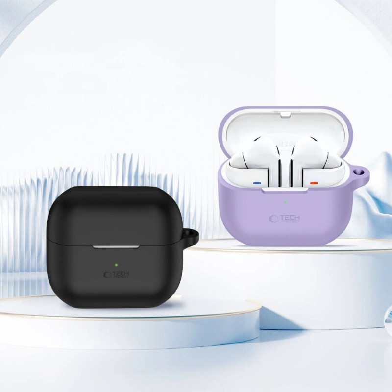Tech-Protect silicone haakhoesje voor Samsung Galaxy Buds 3 / 3 FE / 3 Pro, lavendel