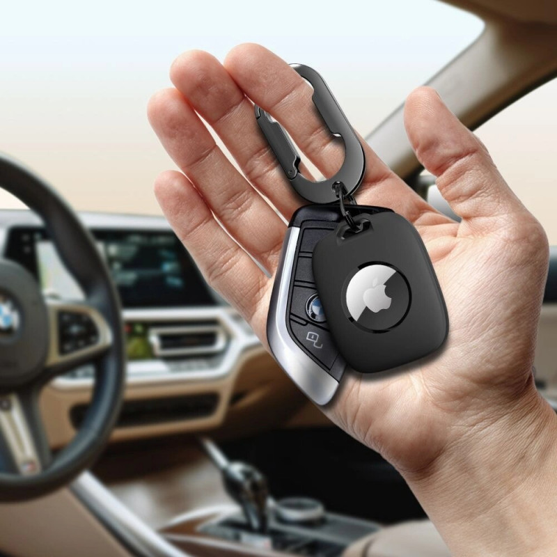 Tech-Protect Velar-hoesje voor Apple AirTag 1 / 2, zwart