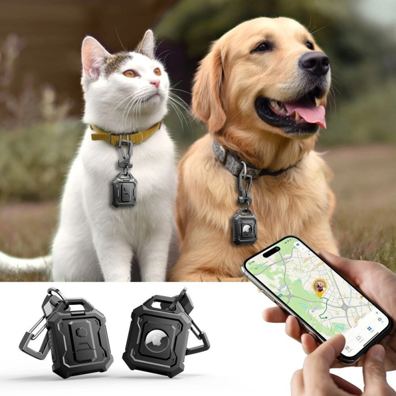 Tech-Protect Kevlar Pro-hoesje voor Apple AirTag 1 / 2, zwart