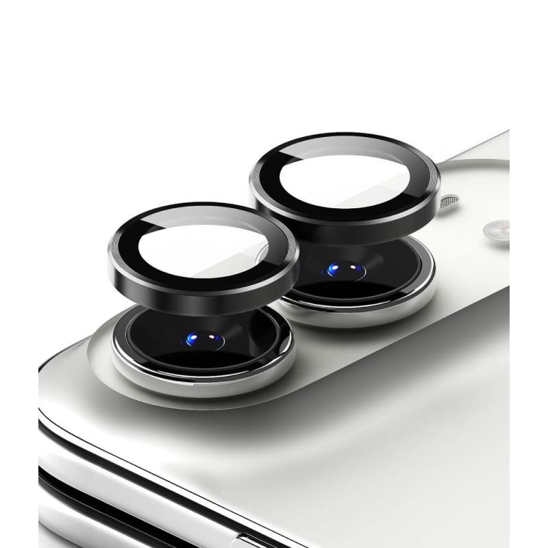 Ringke Camera Frame RGK12086 cameralensbeschermer voor Apple iPhone Duo (2 stuks), zwart