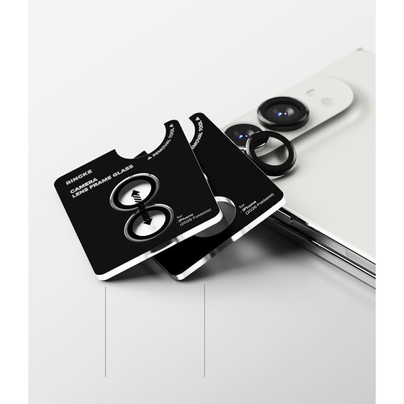 Ringke Camera Frame RGK12086 cameralensbeschermer voor Apple iPhone Duo (2 stuks), zwart