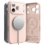 Ringke Siliconen Magnetische MagSafe-hoes voor Apple iPhone 18 Pro, Roze Zand