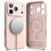 Ringke Siliconen Magnetische MagSafe-hoes voor Apple iPhone 18 Pro, Roze Zand