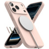 Ringke Siliconen Magnetische MagSafe-hoes voor Apple iPhone 18 Pro, Roze Zand