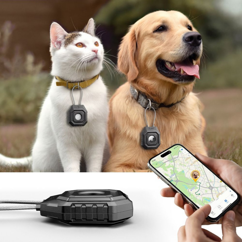 Tech-Protect Kevlar Seal-behuizing voor Apple AirTag 1 / 2, zwart