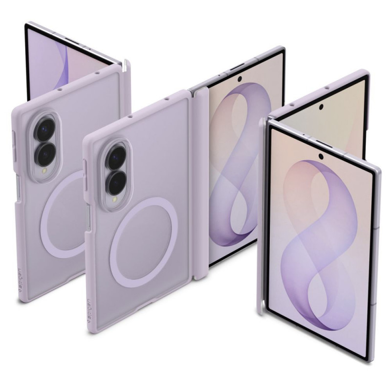 Spigen Airskin Zero MagSafe-hoesje voor Samsung Galaxy Z Fold 8, Frost Lavender