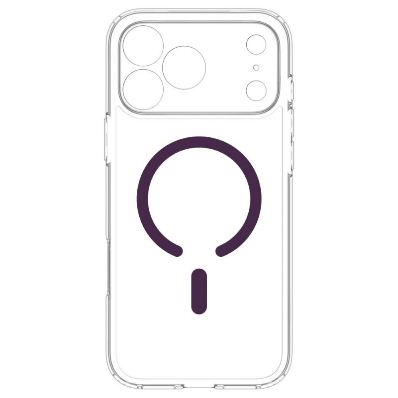 Spigen Ultra Hybrid MagSafe-hoesje voor Apple iPhone 17 Pro / 18 Pro, transparant/burgundy