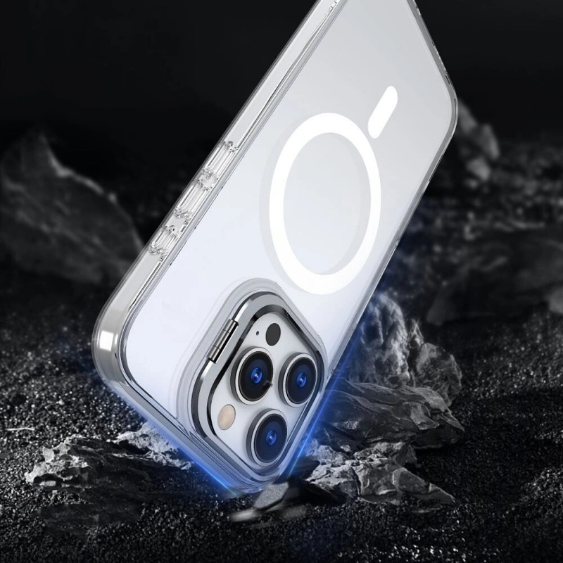 Tech-Protect Magstand MagSafe-hoesje voor Apple iPhone 16, transparant