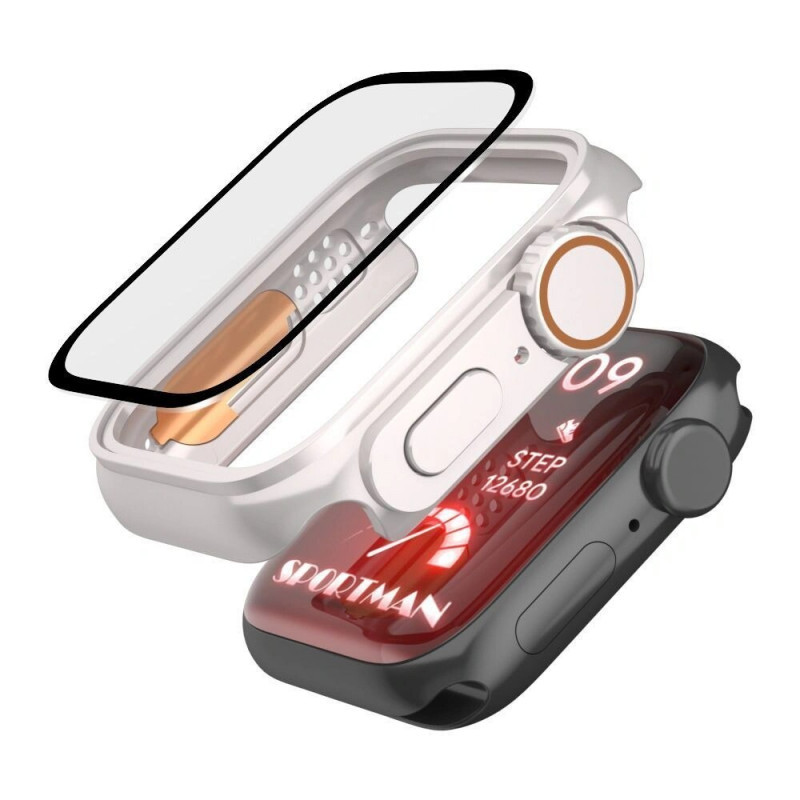 Tech-Protect Defense360 hoesje voor Apple Watch 10 / 11 46 mm, zwart/oranje