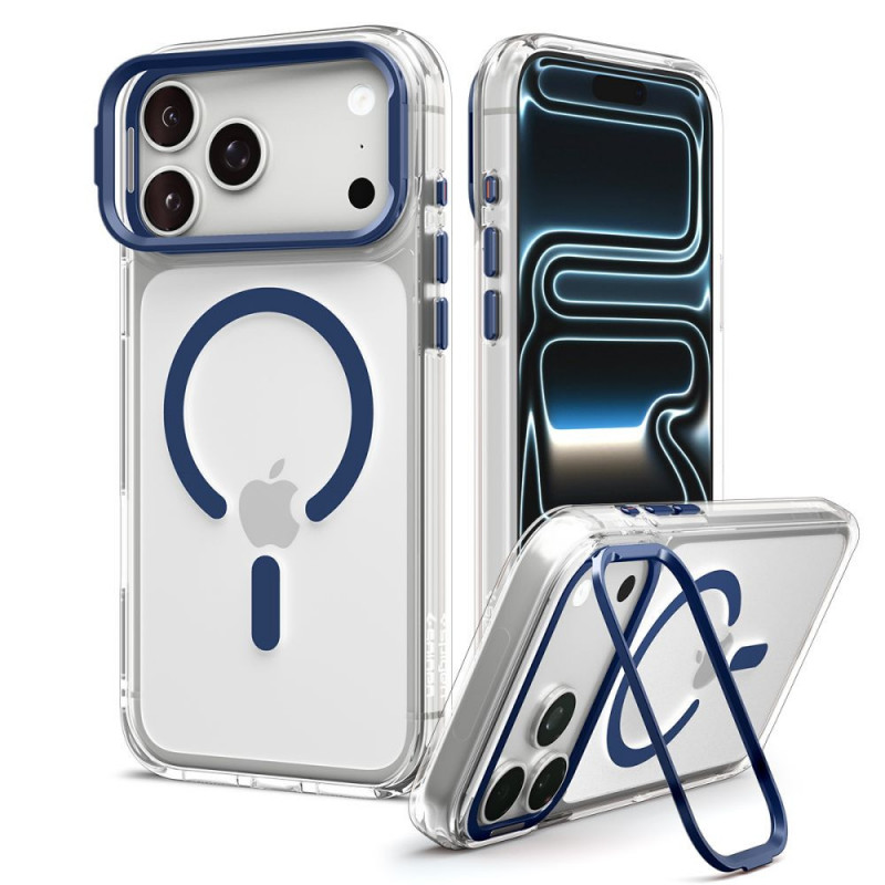 Spigen Ultra Hybrid Optik S MagSafe-hoesje voor Apple iPhone 17 Pro / 18 Pro, transparant/Deep Blue