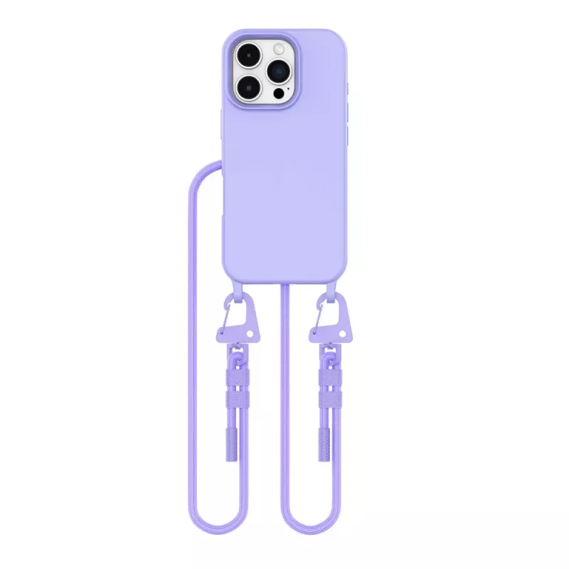 Tech-Protect Magnecklace MagSafe-hoesje met koord voor Apple iPhone 16 Pro, paars