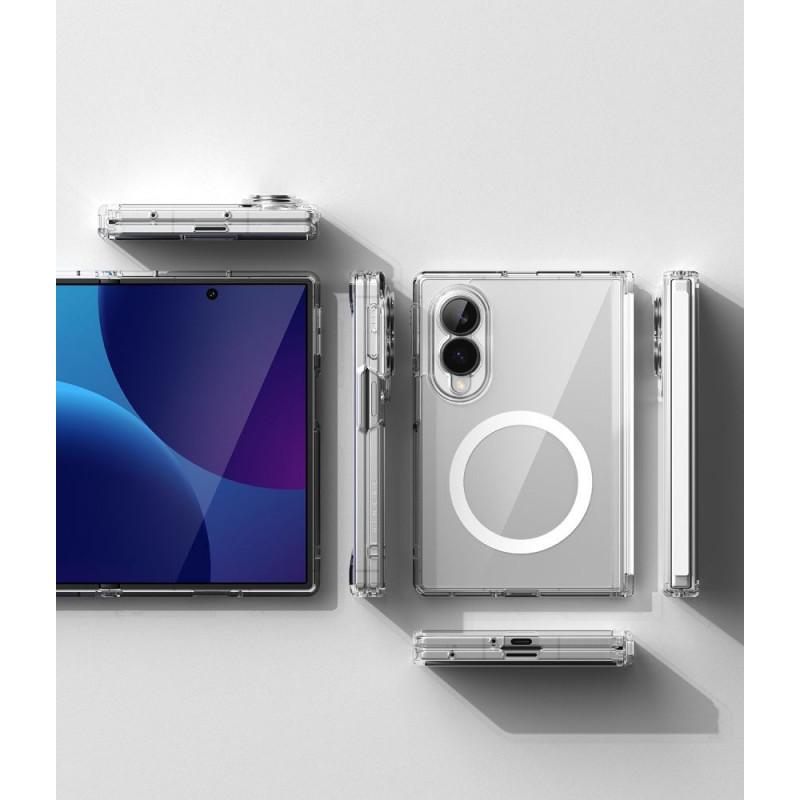 Ringke Fusion Flap Magnetic MagSafe-hoesje voor Samsung Galaxy Z Fold 8, transparant