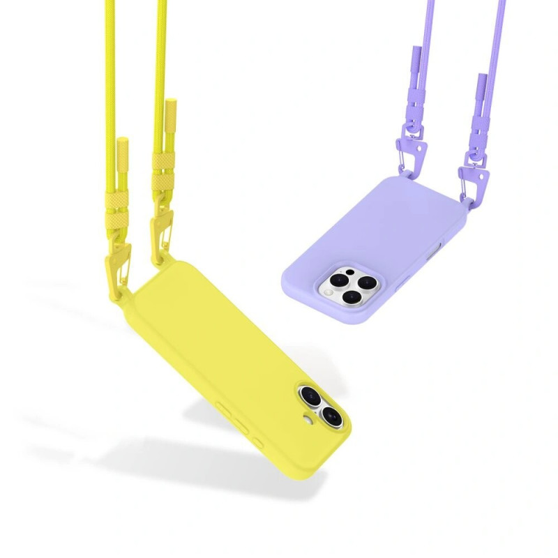 Tech-Protect Magnecklace MagSafe-hoesje met koord voor Apple iPhone 14, kanariegeel