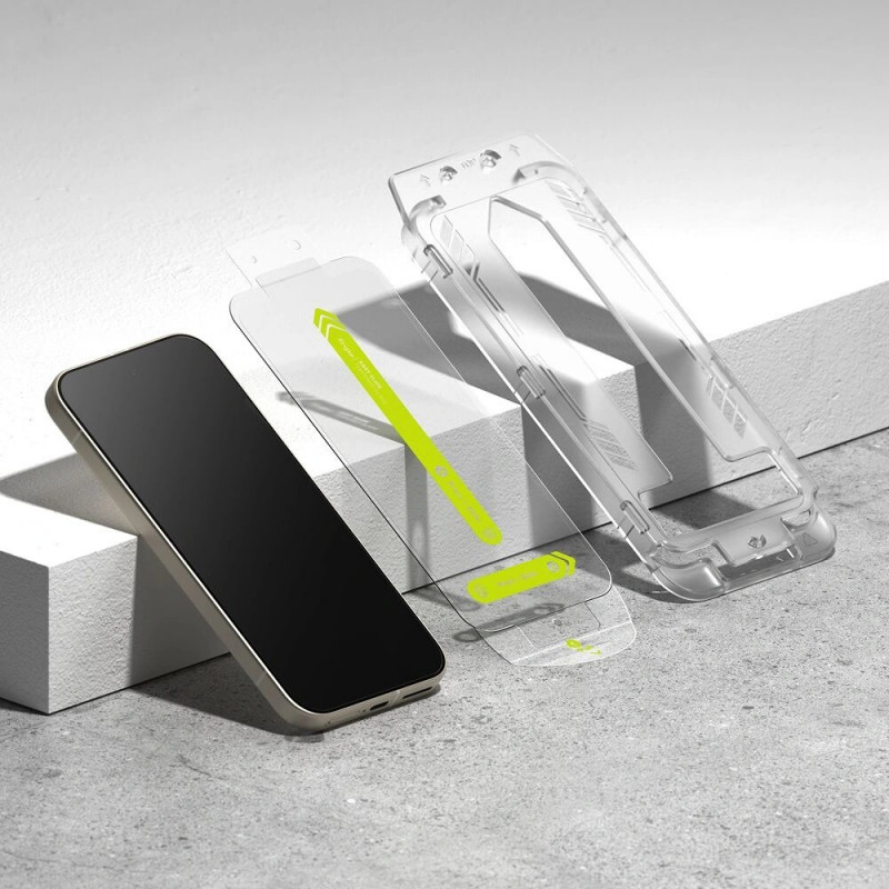 Ringke Easy Slide gehard glas voor Google Pixel 9a (2 stuks), transparant