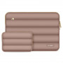 Tech-Protect Puffy Laptop 13-14" hoes met accessoiretas, Walnut