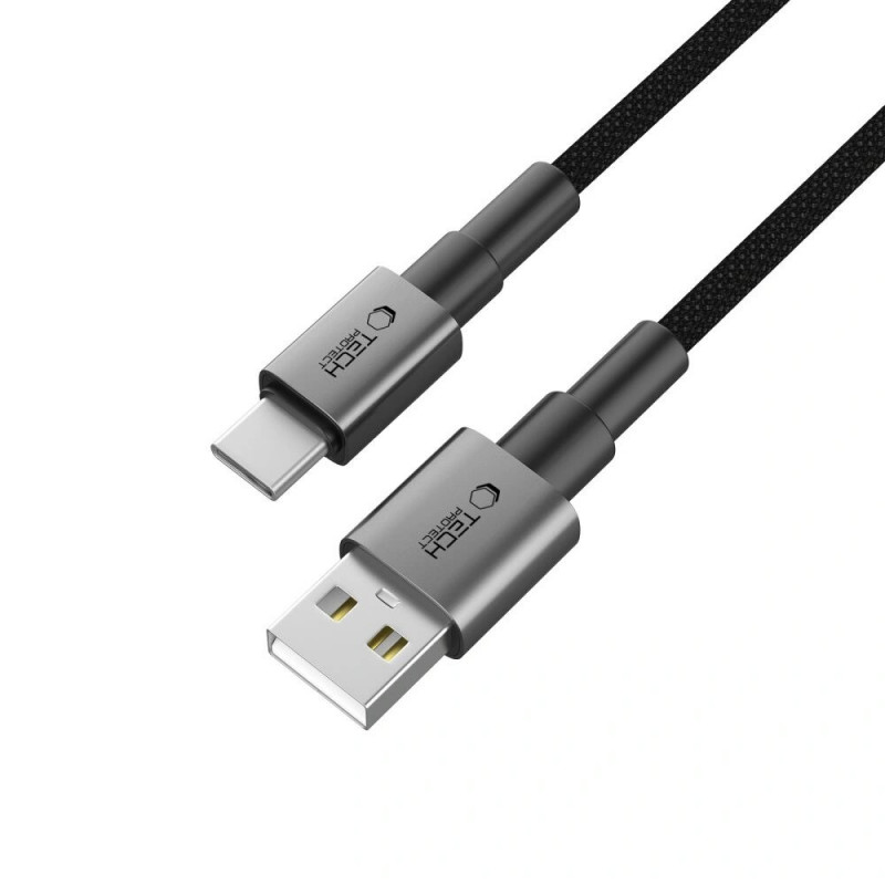 Tech-Protect Ultraboost DNA USB-A / USB-C-kabel 15W/3A 100 cm, Iron Grey