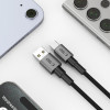 Tech-Protect Ultraboost DNA USB-A / USB-C-kabel 15W/3A 100 cm, Iron Grey