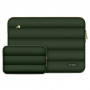 Tech-Protect Puffy Laptophoes 15-16" met accessoiretas, legergroen