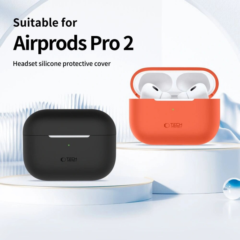 Tech-Protect siliconenhoesje voor Apple AirPods Pro 1/2, neonoranje