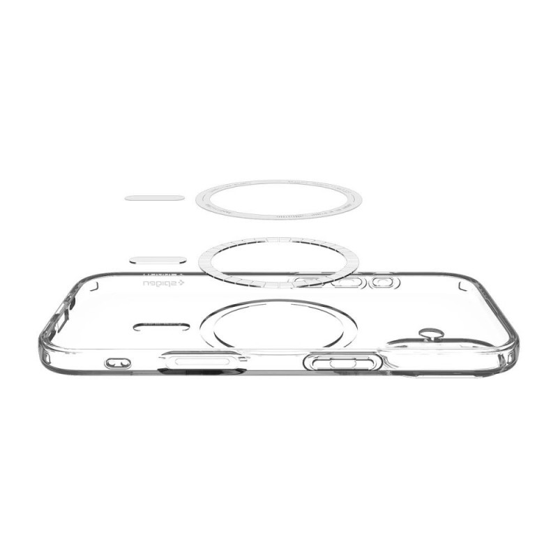 Spigen Liquid Crystal Mag MagSafe-hoesje voor Apple iPhone 17, transparant/wit