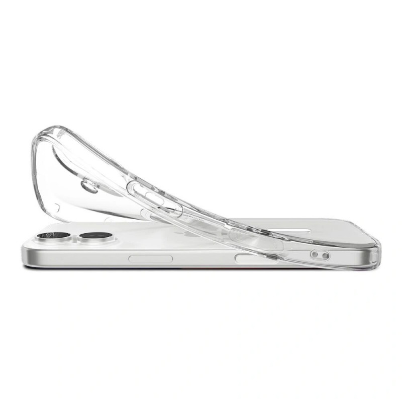 Spigen Liquid Crystal Mag MagSafe-hoesje voor Apple iPhone 17, transparant/wit