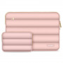 Tech-Protect Puffy Laptop 13-14" hoes met accessoiretas, Dusty Rose