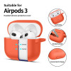 Tech-Protect Siliconen Hook-hoesje voor Apple AirPods 3 met karabijnhaak, Neon Orange