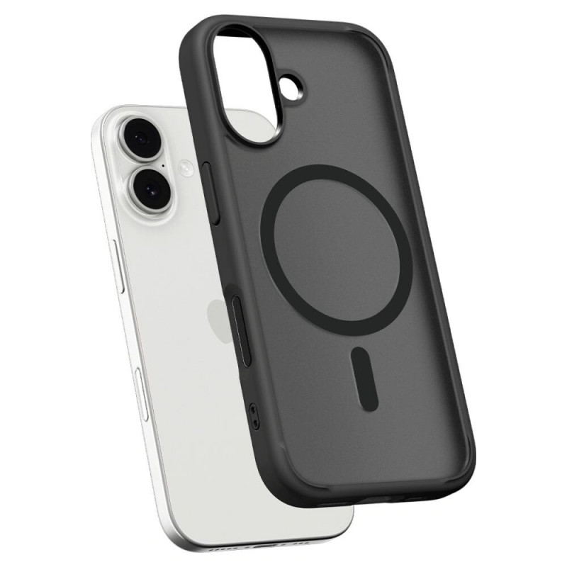 Spigen Ultra Hybrid Mag MagSafe ACS10383 hoesje voor Apple iPhone 17, Frost Black