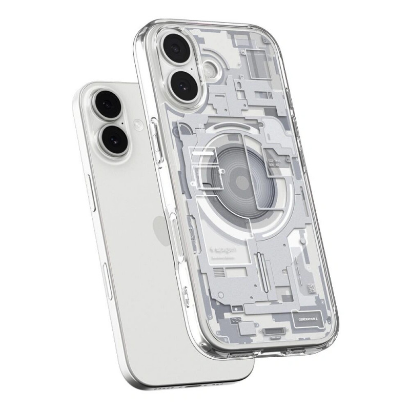 Spigen Ultra Hybrid Mag MagSafe ACS10385 hoes voor Apple iPhone 17, Zero One White