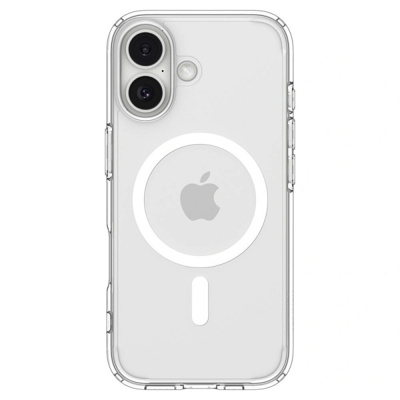 Spigen Ultra Hybrid Mag MagSafe ACS10380 hoesje voor Apple iPhone 17, transparant/wit