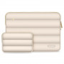 Tech-Protect Puffy Laptop 13-14" hoes met accessoiretas, Zand