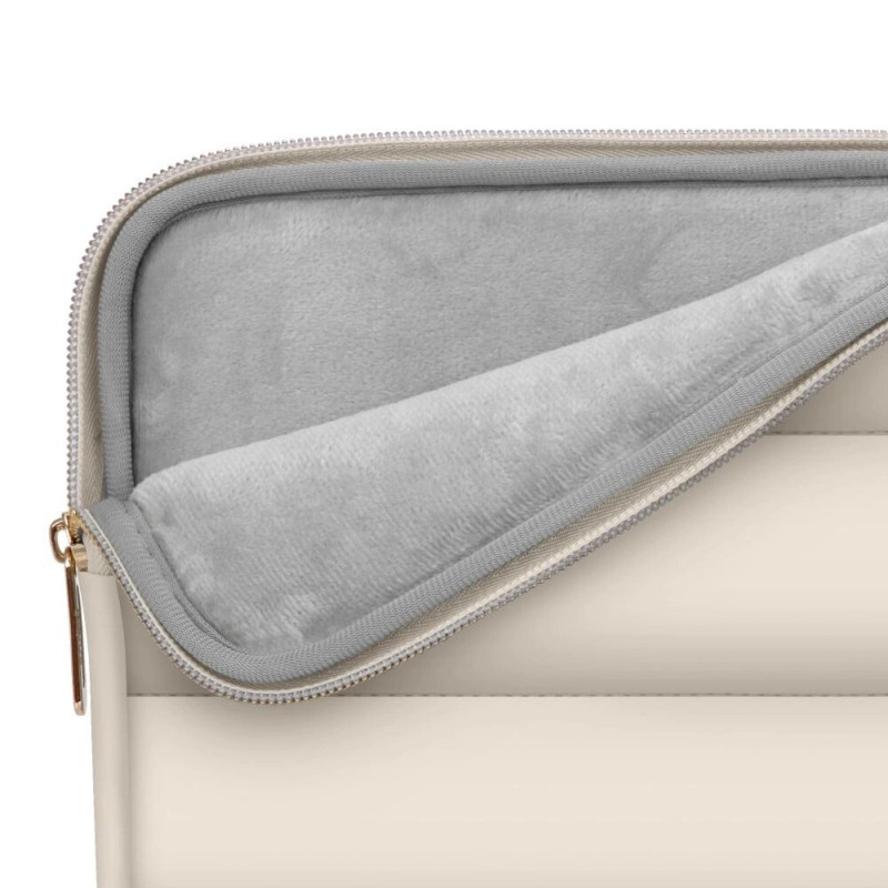 Tech-Protect Puffy Laptop 13-14" hoes met accessoiretas, Zand