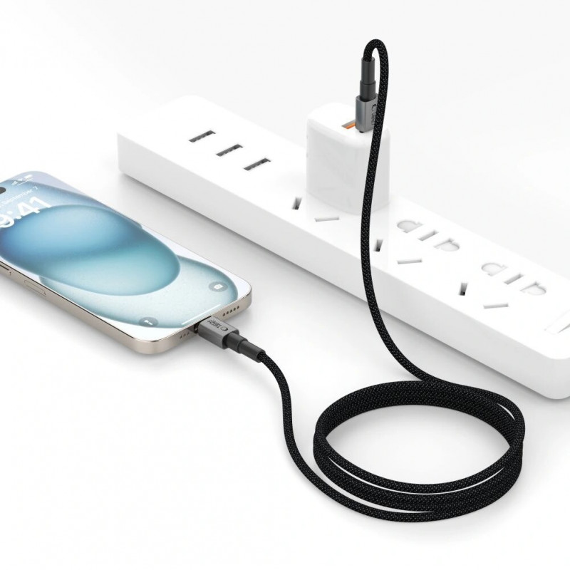 Tech-Protect Ultraboost DNA USB-C / USB-C-kabel PD60W/3A 100 cm, Iron Grey
