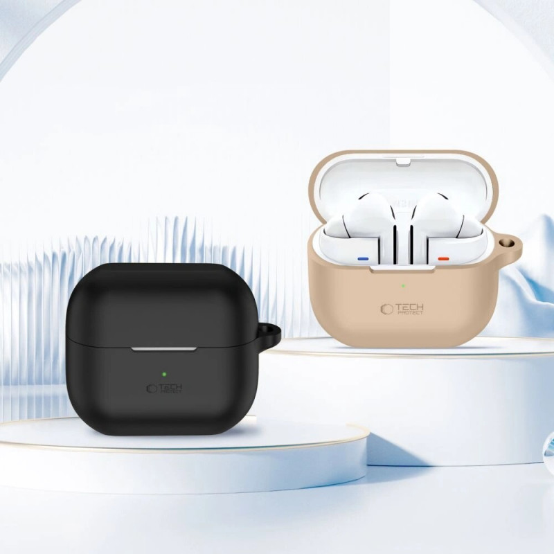 Tech-Protect silicone haakhoesje voor Samsung Galaxy Buds 3 / 3 Pro, Cafe Latte