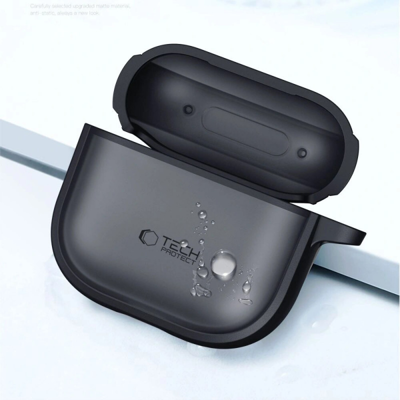 Tech-Protect Magmat-hoesje voor Apple AirPods 4, mat zwart