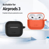 Tech-Protect Siliconen Hook-hoesje voor Apple AirPods 3 met karabijnhaak, Caffe Latte