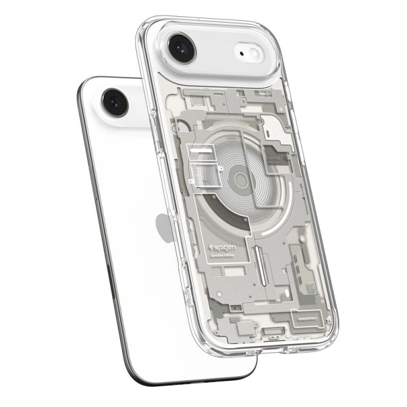 Spigen Ultra Hybrid Mag MagSafe ACS10319 hoesje voor Apple iPhone Air, Zero One Natural Titanium