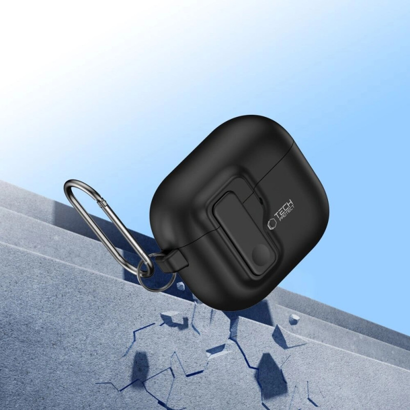Tech-Protect Slim Hook-hoesje voor Apple AirPods 4, zwart
