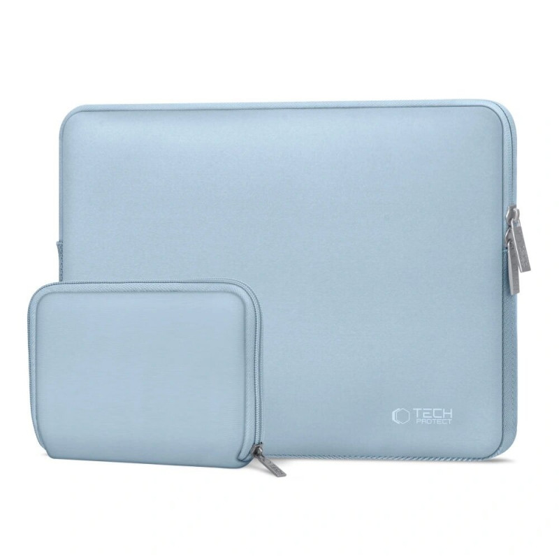 Tech-Protect NeoSlim Laptop 13-14" hoes met accessoiretas, Winter Blue