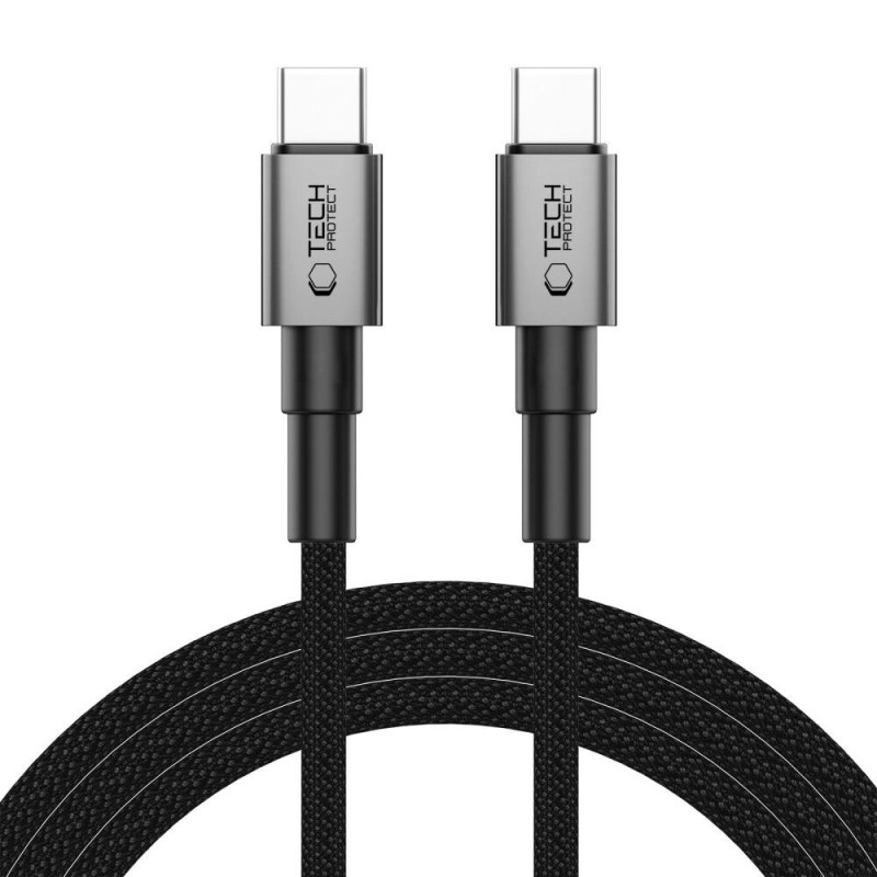 Tech-Protect Ultraboost DNA USB-C / USB-C-kabel PD100W/5A 200 cm, Iron Grey