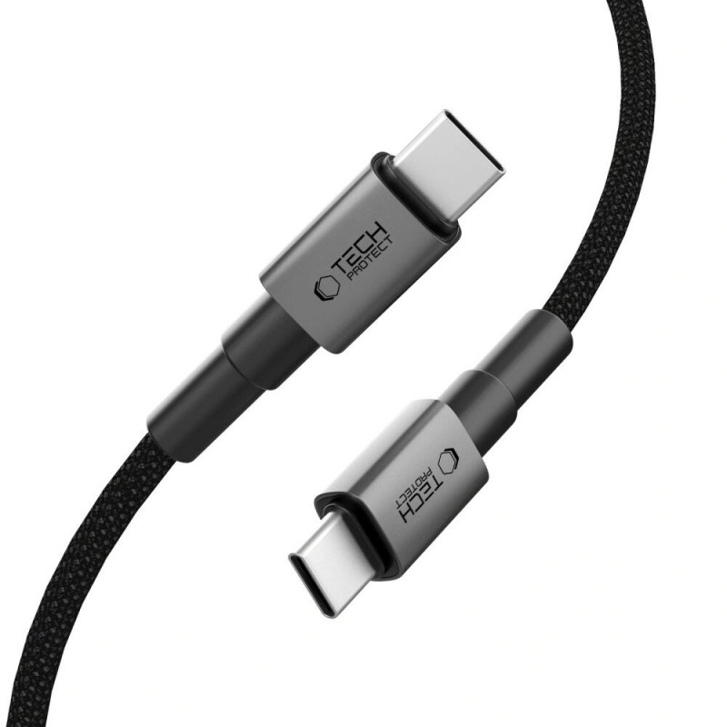 Tech-Protect Ultraboost DNA USB-C / USB-C-kabel PD100W/5A 200 cm, Iron Grey