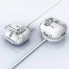Tech-Protect FlexAir-hoesje met karabijnhaak voor Samsung Galaxy Buds 3 / 3 Pro, transparant