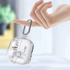Tech-Protect FlexAir-hoesje met karabijnhaak voor Samsung Galaxy Buds 3 / 3 Pro, transparant