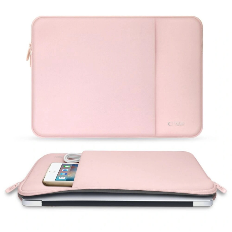 Tech-Protect Neopreen laptophoes 13", Dusty Rose (roze)
